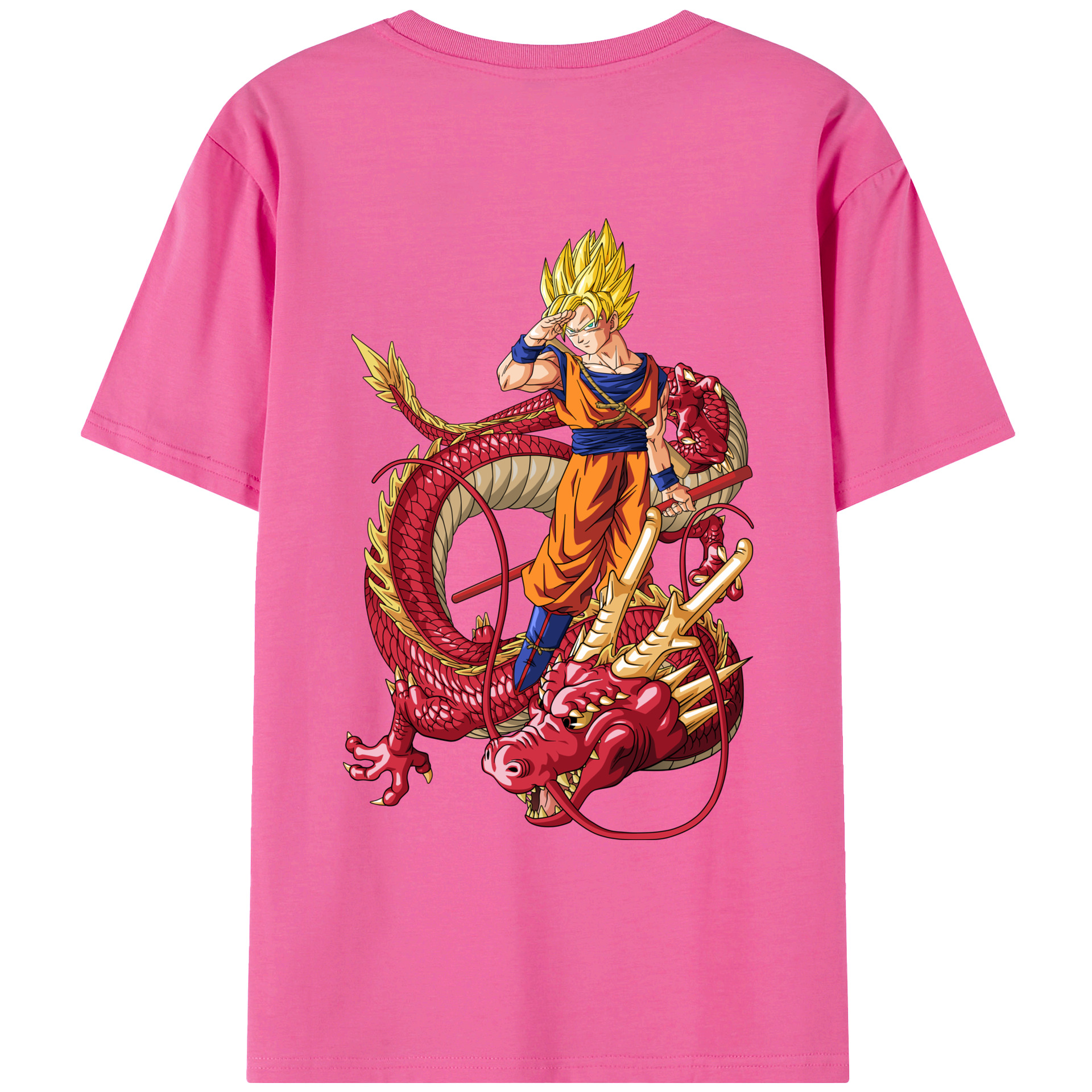 （画像用） ドラゴンボール 孫悟空（そん ごくう）Son Goku カカロット DRAGON BALL Kakarotto レディース半袖Tシャツ(バックプリント)
